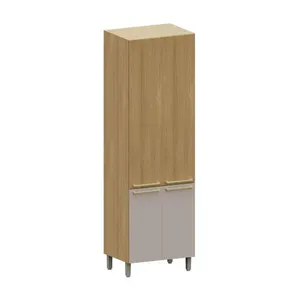 Paneleiro Duplo 4 Portas Luciane Classic | Freijo/Cinamomo