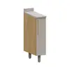 Balcão de Cozinha 20 cm 1 Porta com Tampo Luciane Classic | Freijo/Cinamomo (S/V)