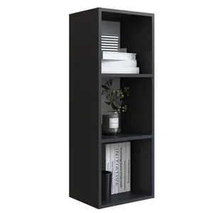 Nicho Parede Aéreo Suspenso Vertical Multiuso Art In Móveis Preto