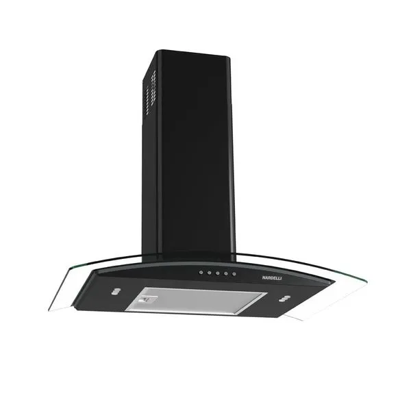 Coifa de Parede Clean Vidro Curvo Black 75cm Nardelli Preto / 220 V