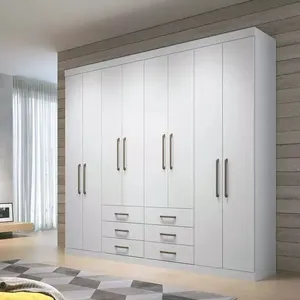 Guarda-Roupa Casal 8 Portas 6 Gavetas Santos Andira Master | Branco
