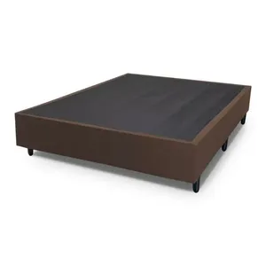 Base Box Casal Prince Sued 1,38x1,87x0,38 | Tabaco