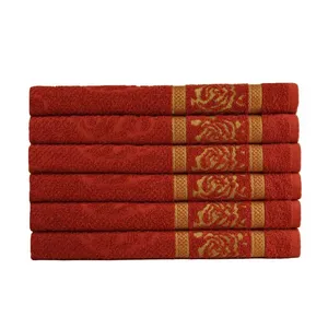 Kit 6 Toalhas De Rosto Atenas - 50x80cm Laranja