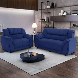 Conjunto de Sofá 2 e 3 Lugares Moscou Flash Paraná | Azul