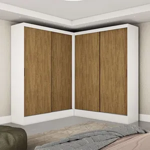 Closet Casal Duplo Belém 4 Portas 4 Gavetas Carioca Móveis Branco