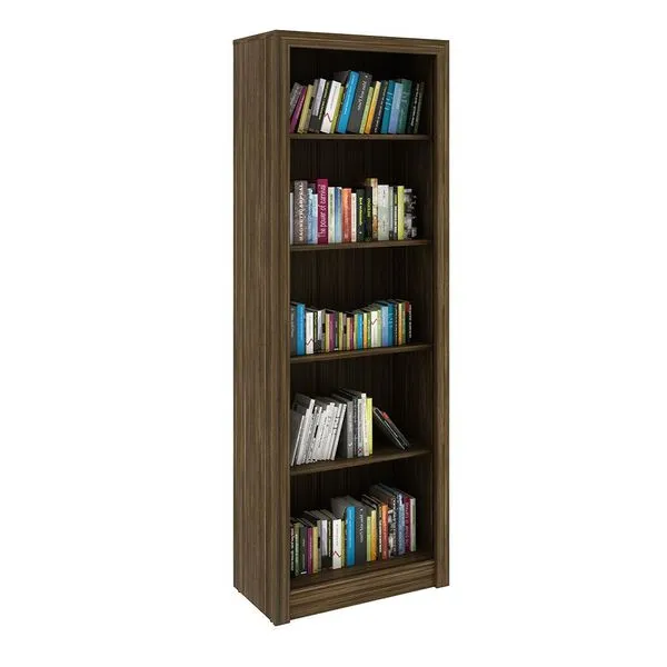 Armário Estante Alto para Escritório Home Office ME4104 MDP Nogal G69 - Gran Belo