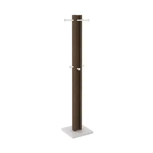 Cabideiro para Quarto Sala de Estar AZ1018 MDP Nogal/Branco G69 - Gran Belo