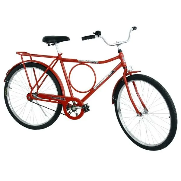 Bicicleta Monark Barra Circular Aro 26 Masculina com Quadro em Aço Carbono | Vermelho