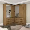 Closet Casal Duplo Sevilha 4 Portas Plus 12 Gavetas Carioca Móveis Branco