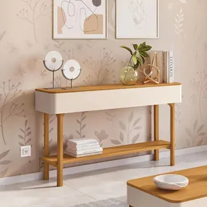 Aparador para Sala de Estar 136 cm Hb móveis Fiero | Off White/Cinamomo