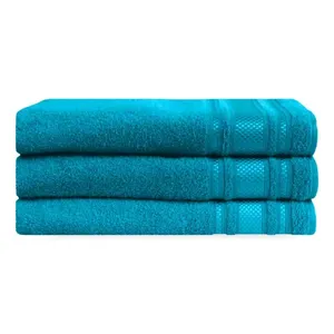 Kit 3 Toalhas De Banho Gigante Felpuda Diamante - 80x165cm Azul