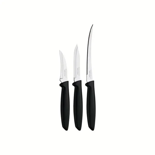 Jogo Facas Inox 3 Peças Plenus Preto Tramontina