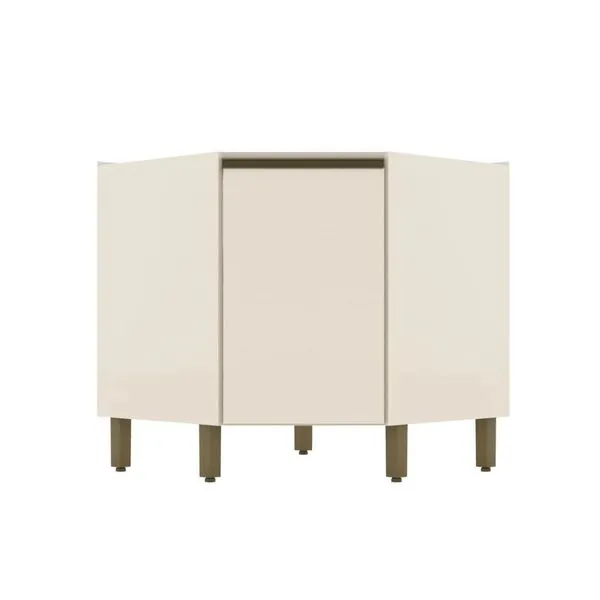 Balcão de Canto Sem Tampo Obliquo Connect Henn | Off White