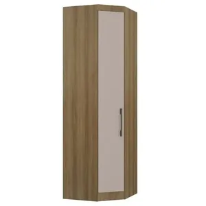 Módulo Guarda-Roupa Canto 1 Porta Eucamoveis Paris | Avela/Cinammon