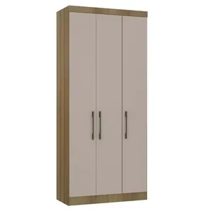 Módulo Guarda-Roupa 3 Portas 2 Gavetas Eucamoveis Paris | Avela/Cinammon