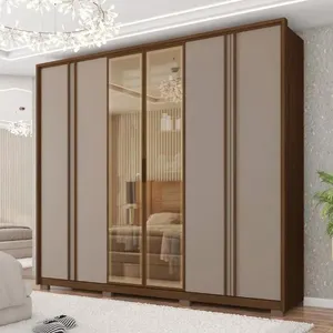 Guarda Roupa Casal 6 Portas 4 Gavetas Caemmun Fendi/havana