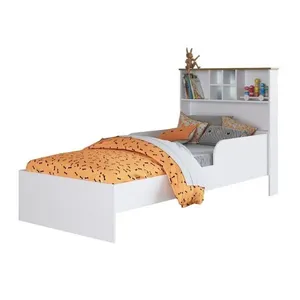Cama Infantil Com Estante e Protetores 90 House Art in Móveis Branco