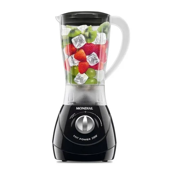 Liquidificador Mondial Easy Power 2 Velocidades 1,9L 550W L-550 | Preto (220 V)