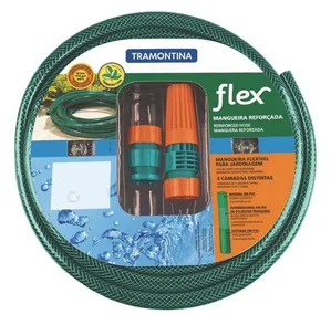 Mangueira Flexível Verde 20M Com Acessórios Tramontina