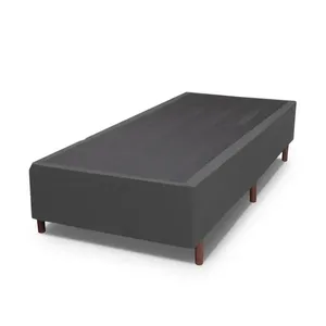 Base Box Queen Size Prince Sued 79cm x 197cm x 38cm | Cinza