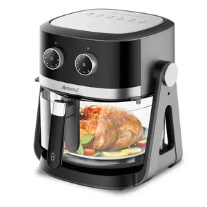 Air Fryer 5L Amvox ARF 1150 1500W 2 em 1 Preto/Prata 110v 110V
