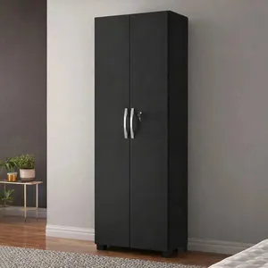 Armário Multiuso Lavanderia 186cm 2 Portas 4 Prateleiras Notavel NT4020 | Preto Tx