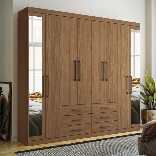 Guarda-Roupa Casal 8 Portas 6 Gavetas Santos Andira Master | Jatoba