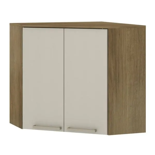 Armário Aéreo 74cm 2 Portas Luciane | Avela/Mocca