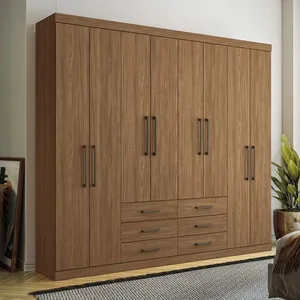 Guarda-Roupa Casal 8 Portas 6 Gavetas Santos Andira Master | Jatoba