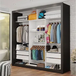Closet Casal Clarice Com Gavetas Preto
