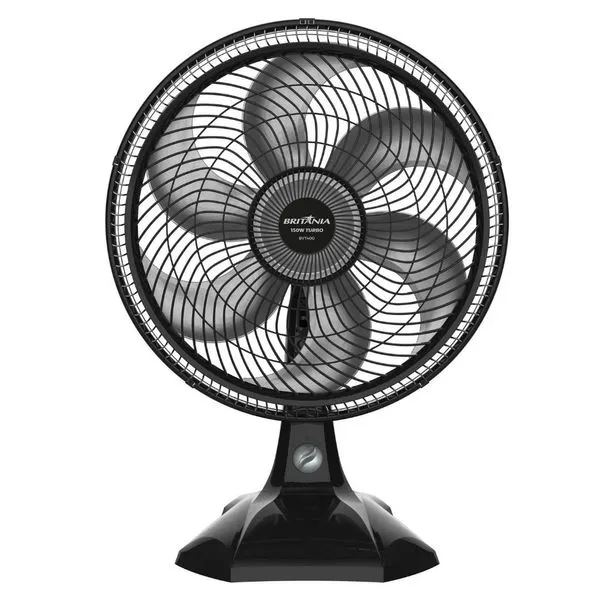 Ventilador de Mesa Britânia 6 Pás 150W BVT400 | Preto (220 V)