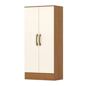 Armário Multiuso Lavanderia 130cm 2 Portas 4 Prateleiras Henn Peg Lev | Cinamomo/Off White