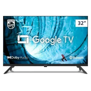 Smart TV Philips 32" HD Google TV Comando de Voz HDR 32PHG6909/78 | Preto (Bivolt)