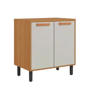 Balcão de Cozinha 80 cm 2 Portas com Tampo Itatiaia Napoles | Cinamomo/Off White