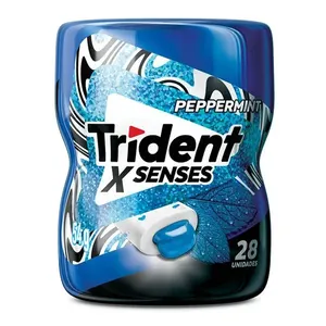 Chiclete Trident XSenses Peppermint Sem Açúcar Garrafa 54g