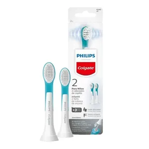 Refil Escova de Dente Elétrica Philips Colgate Sonic Pro Kids Limpeza Profunda 2 Unidades