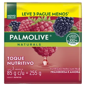 Kit Palmolive Sabonete em Barra Framboesa e Amora Naturals 85g com 3 Un