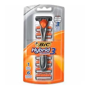 Kit Bic Hybrid Confort 3 Aparelho de Barbear + Carga 6 Unidades
