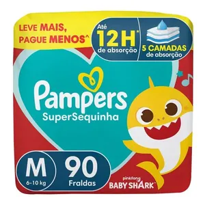 Fralda Pampers Supersequinha M 90 Unidades