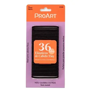 Elástico Para Cabelo ProArt Tiny 2mm 36 Unidades