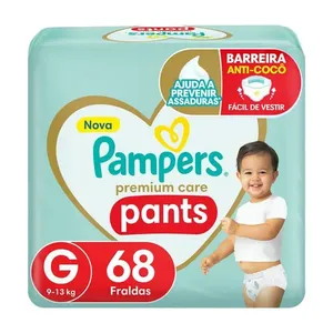 Fralda Pampers Pants Premium Care Roupinha G 68 Unidades