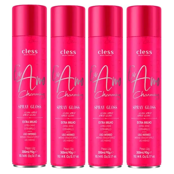 Kit Hair Spray Charming Gloss Collection 300ml - 4 Unidades