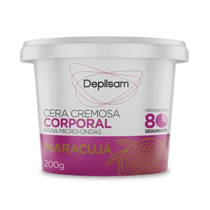 Cera Cremosa Corporal Depilsam de Micro-Ondas Maracujá 200G