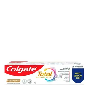Creme Dental Original Mint Colgate Total Prevenção Ativa Caixa 180g
