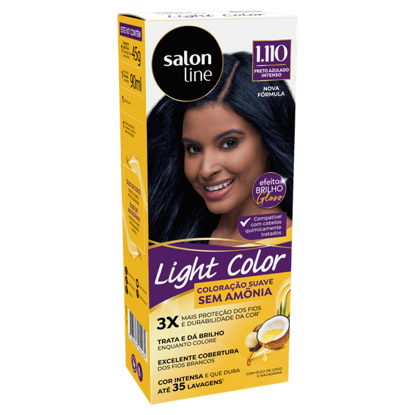 Tintura Semi-Permanente Light Color 1.110 Safira 135g Salon Line Tintura Light Color 1.110 Safira 135Gr - Salon Line