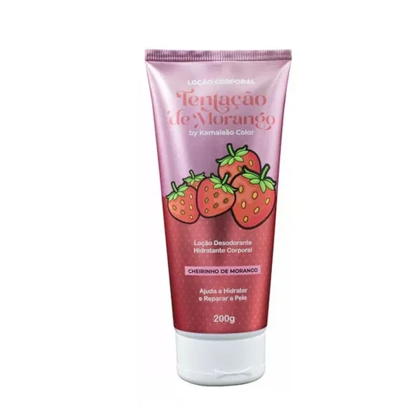 Loção Hidratante Kamaleão Tentação De Morango 200g