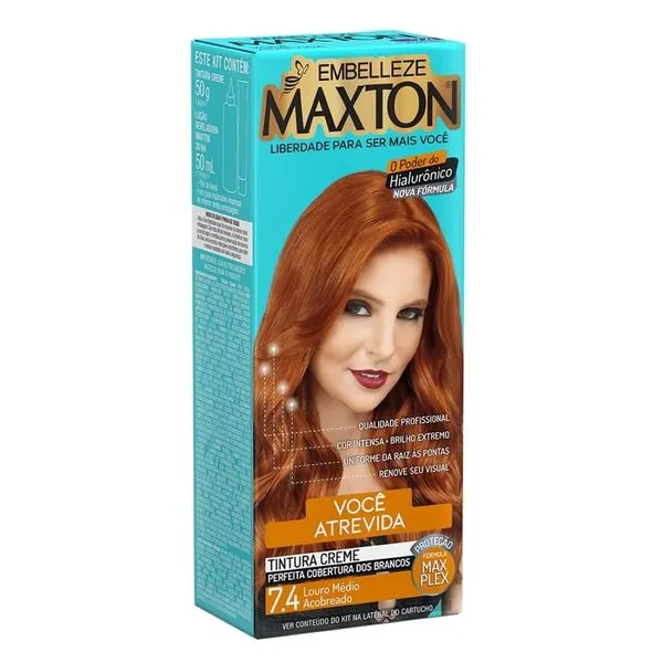 Tintura Maxton 7.4 Loiro Médio Acobreado