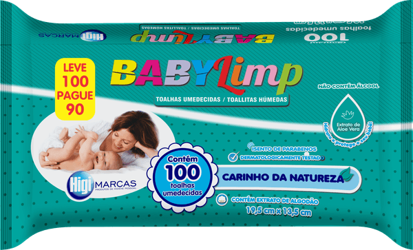 Lenco Umed Baby Limp Carinho Da Nat C/100