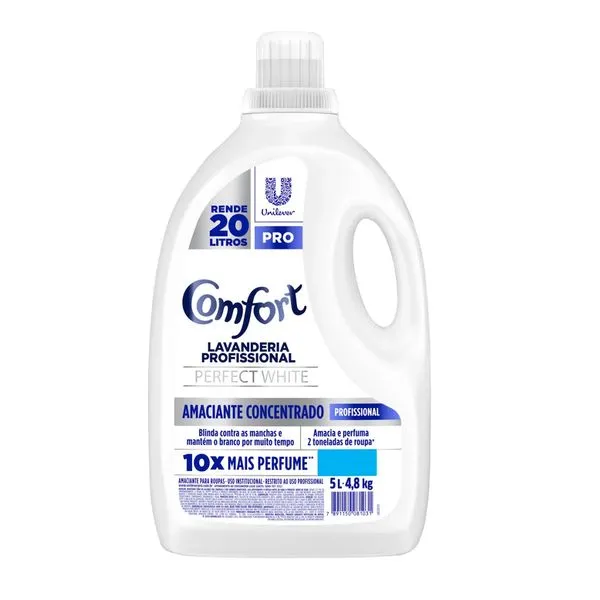 Amaciante De Roupas Comfort Perfect White 5L