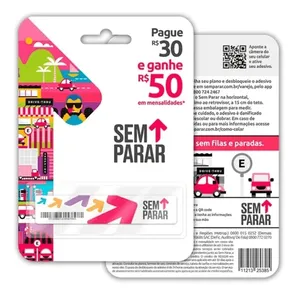 Adesivo Tag Sem Parar Leve R$ 50,00 Pague R$ 30,00